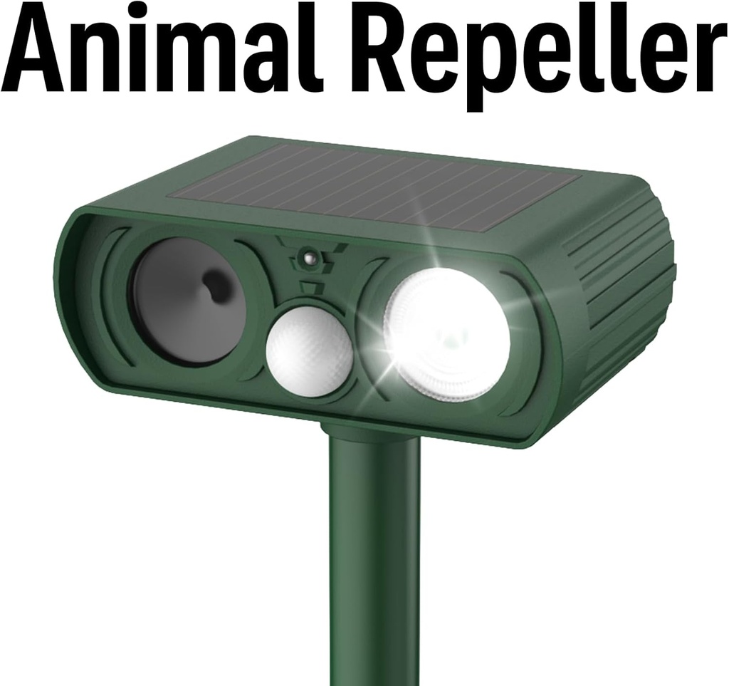 Solar Ultrasonic Animal Repellent, Deer Repellent