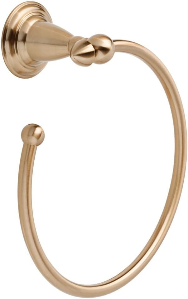 Delta Faucet Bathroom Accessories 75046-CZ Victorian Hand Towel Ring, Champagne Bronze 3.25 x 7.06 x 3.25 inches