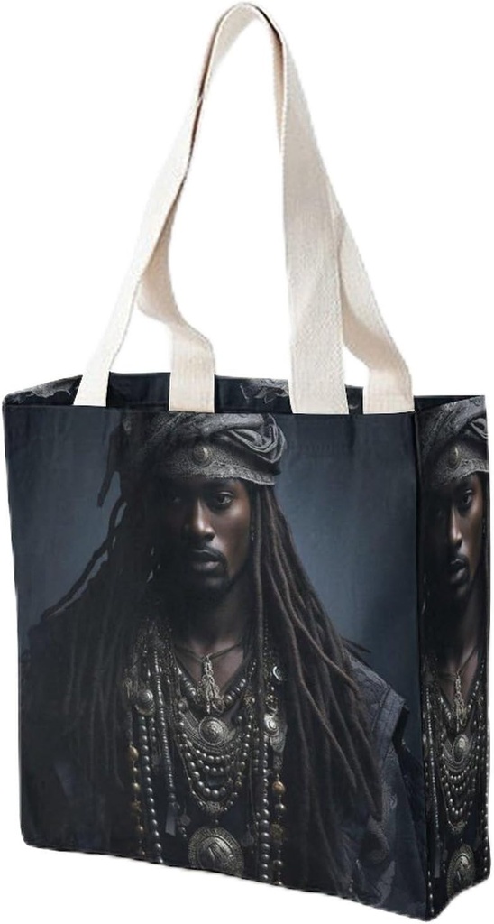 Canvas Tote Bag for Women Reusable Grocery Bag Chain And Fringe Clothing Shopping Bags Casual Shoulder Bag Handbag