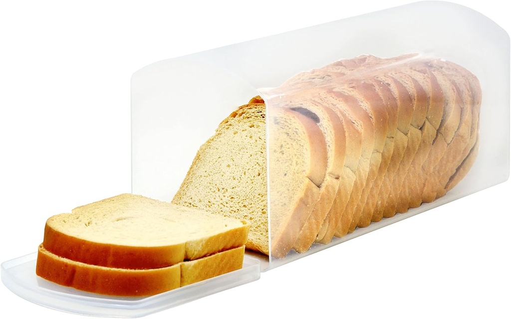 Youngever Plastic Bread Container, Sandwich Size Bread Storage Bin, Bread Dispenser
