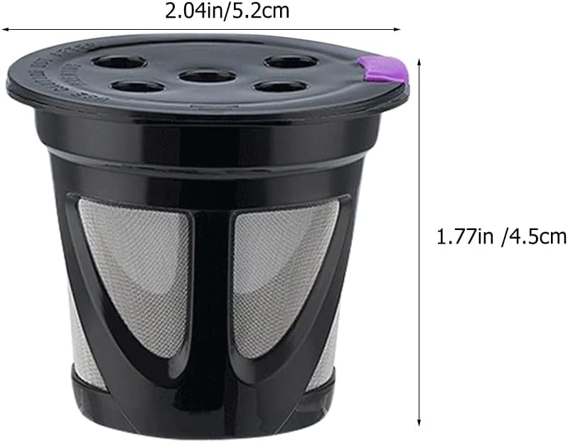 PRETYZOOM 2Pcs Reusable Coffee Capsules with Fine Mesh Filter Compatible with Keurig Coffee Machines for Home and Office Station