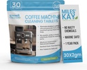 30-Pack Coffee Cleaning Tablets, Compatible with All Major Coffee Machines – Natural Barista Grade Coffee Residue Cleaner