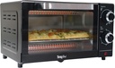 Total Chef Toaster Oven - 4 Slice Toaster Compact Size Conventional Countertop Kitchen Appliance Pequeños Tostador Horno Toast Bread Slices, Bagels, Bake, Pizza, Broil, Black
