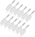 PRETYZOOM 12pcs Plastic Shovel Ice Cereal Scoop Kitchen Accessories Flour Shovel Multifunctional Scoops