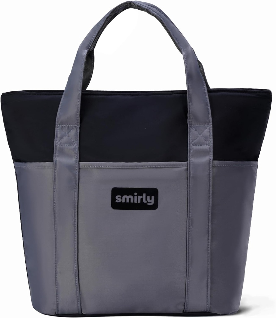 SMIRLY Large Insulated Cooler Bag, Thermal Insulated Grocery Bags, Collapsible Cooler Tote for Travel,Beach or Picnic