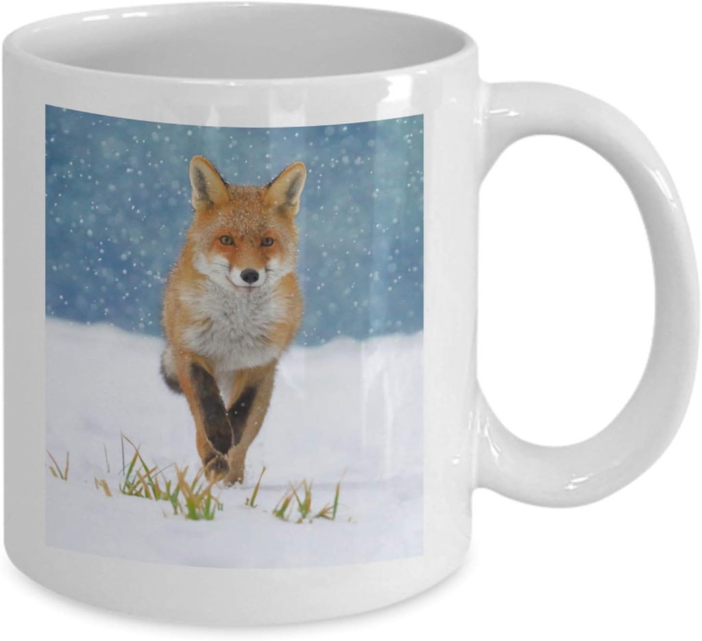 Winter Fox Mug – Coffee Cup Gift for Women, Men, Fox Lovers
