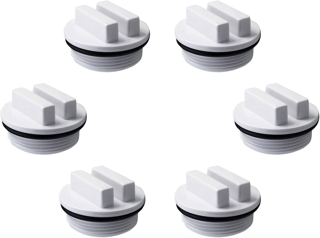ATIE 1.5" Threaded Pool Spa Return Line Winterizing Plug & Filter Drain Plug SP1022C with O-Ring for Winterizing Pools and Most Hayward Pentair Filters (6 Pack)