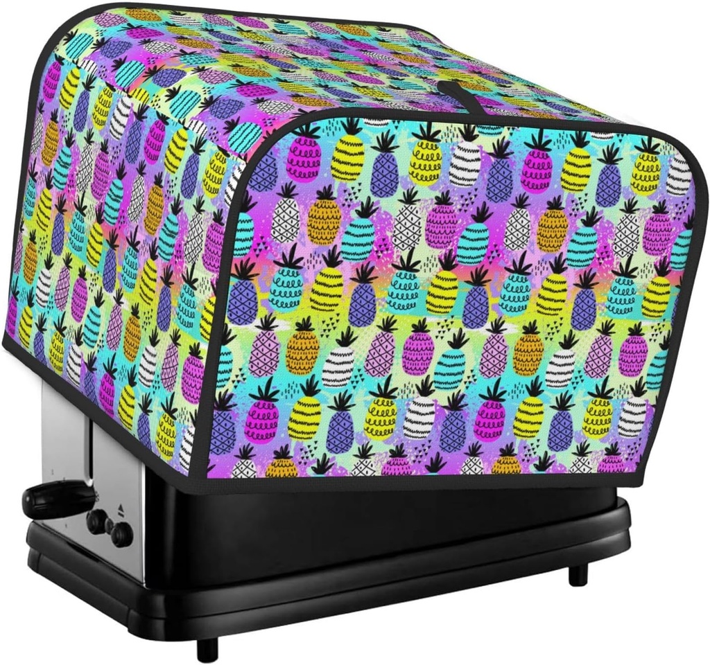 Oven Cover Kitchen Bread Machine Protector,4 Slice Toaster Cover For Home,Fingerprint Coaster Cover,Kitchen Small Appliance,Graffiti Pineapples