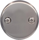 Westbrass 3-1/8" Two-Hole Overflow Face Plate and Screws, Satin Nickel, D329-07