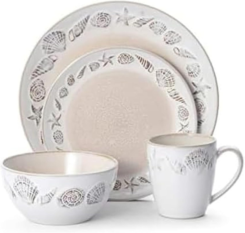 Pfaltzgraff Panama 16-Piece Dinnerware Set, Beige