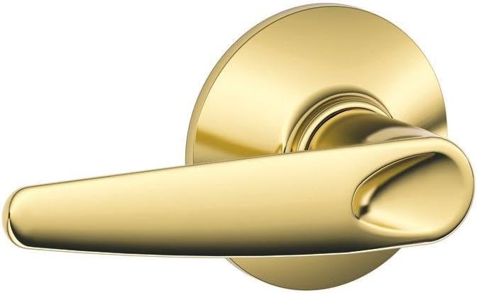 Schlage F10JAZ605 Jazz Passage Lever, Bright Brass