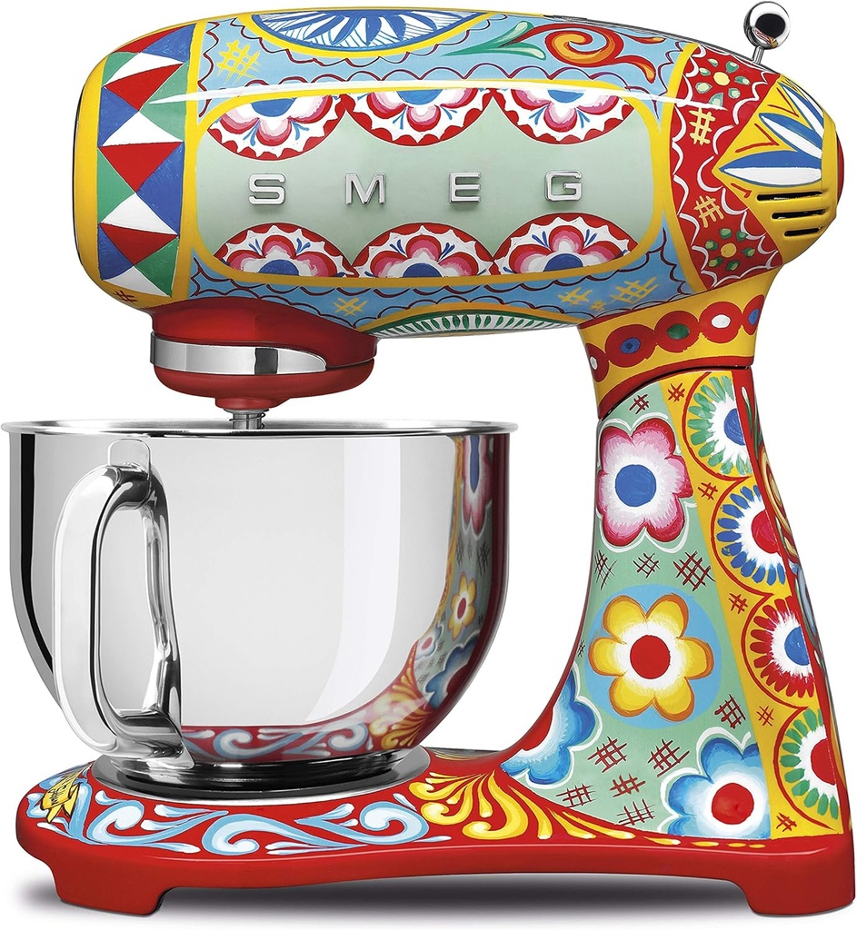 Dolce and Gabbana x Smeg SMF03DGUS Retro Style 5 Quart Stand Mixer,"Sicily Is My Love," Collection
