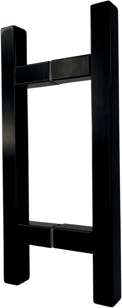 H Shape/Ladder Shape Door Handle – Premium Shower Glass Doors – Stainless Steel Glass Door Handle – Durable and Sturdy Design – Strong Grip Handle (Matte Black, 6")