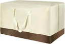 177 Gallon Outdoor Cushion Storage Bag 68 inch Extra Large Patio Furniture Cushion Storage Bag Waterproof Garden Cushion Storage Covers with Zipper and Handles (1 Pack, 68"L x 30"W x 20"H), Beige