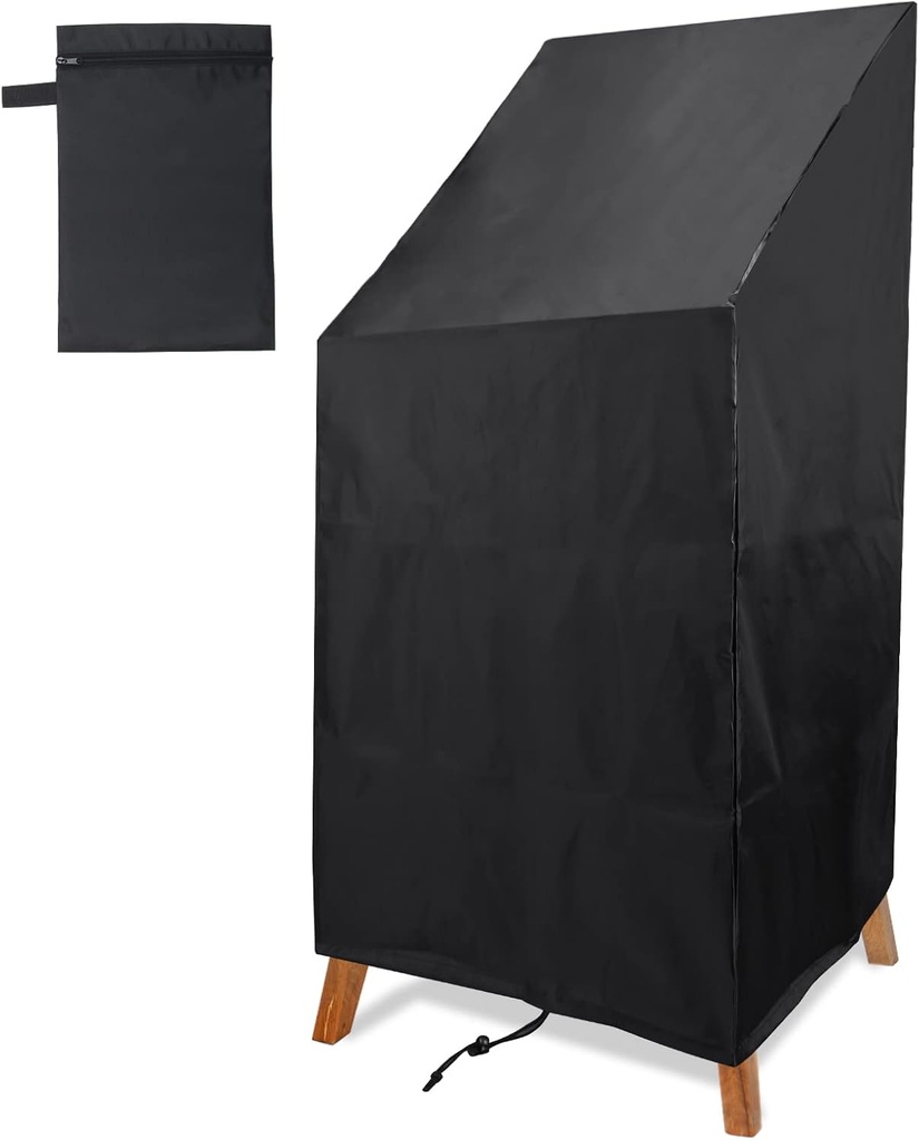 Outdoor Chair Cover Waterproof, High Back Stackable Patio Chair Cover for Outdoor Lawn Furniture for Protecting (51x25x25in)