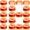 18 Pcs Replacement Trimmer Spools Compatible with Worx Weed Eater, 150ft, 0.065″ WA0010 Weed Wacker Refils and WA6531 Spool Cap Cover (15 Trimmer Spools+3 Spool Caps)