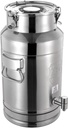 20L/5.28gal Beverage Drink Dispenser, 304 Stainless Steel Milk Can w/Spigot, Milk Transport Barrel, Milk Pail Bucket for Milk Wine Oil Hot Tea Coffee Water Juice Soup