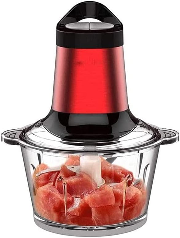 Electric Food Processor Vegetable Chopper, Blender Grinder for Meat, Onion, 300W Motor Dual Layer Stainless Steel Blades