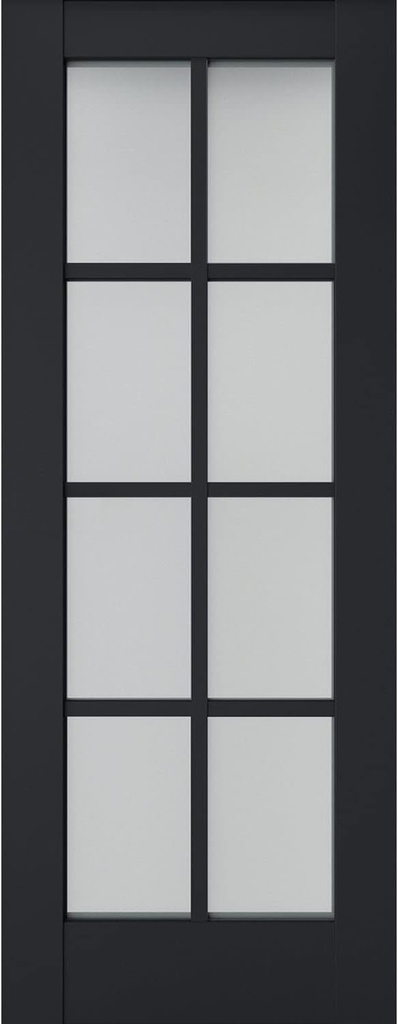 Slab Barn Door Panel 18 x 80 inches | Veregio 7412 Antracite with Frosted Glass | Sturdy Finished Interior Doors | Pocket Closet Sliding