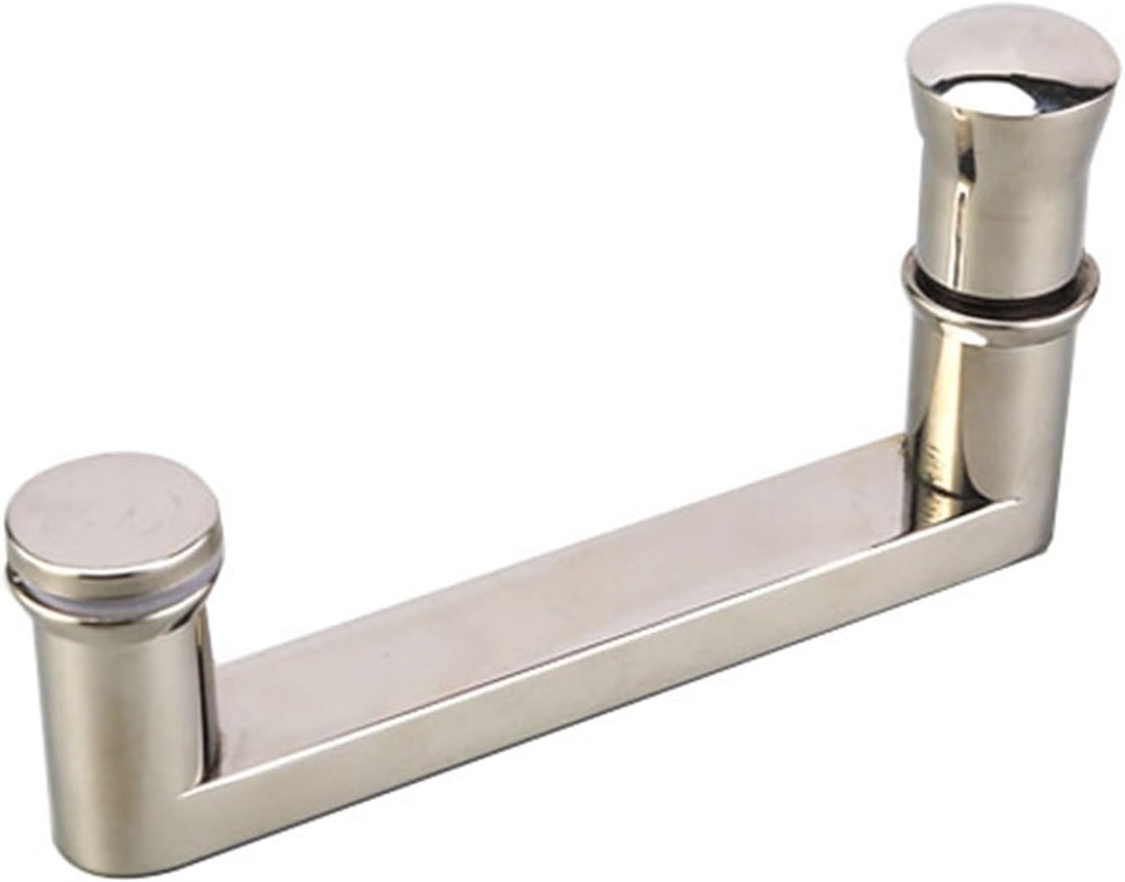 Chrome Shower Door Handle, Heavy Duty Stainless Steel Bathroom Shower Handle Push Door Handle, for Shower Enclosure Door Handle, Replacement Door Handle(Silver)