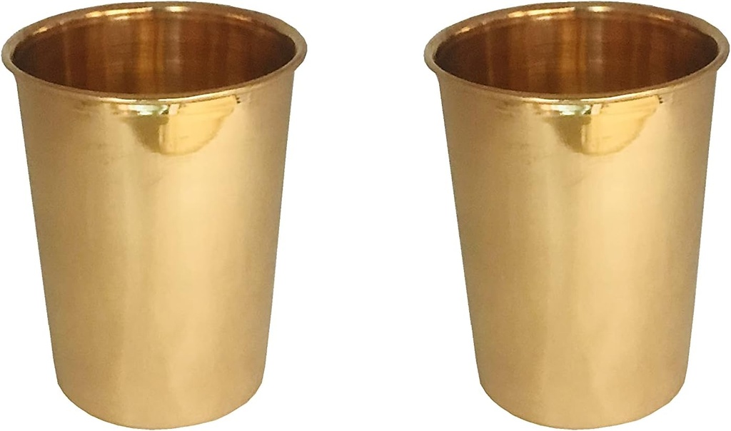 Plain Copper Glass Copper Tumbler Set for Moscow Mules Water Drinking Glasses 10 Ounce (300 ml) set of 2