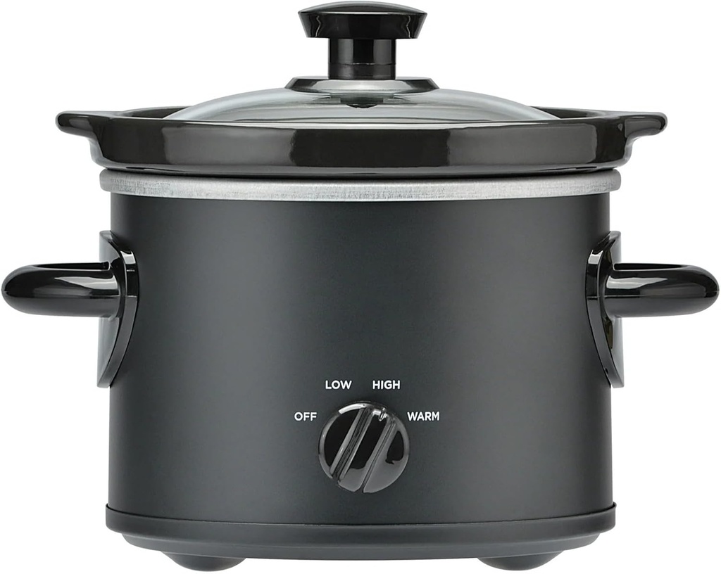 Matte Black 2 Qt Manual Slow Cooker