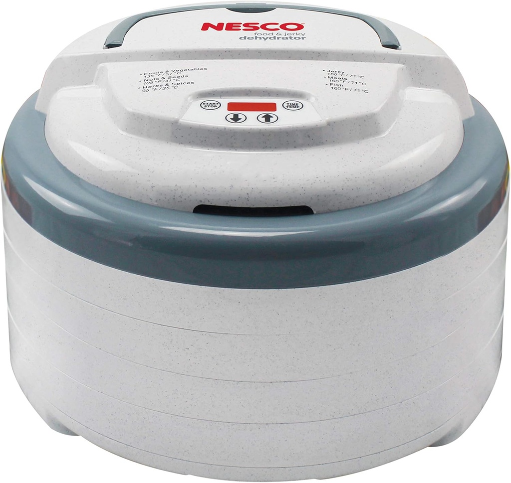 Nesco FD-77DT, Digital Food Dehydrator, White Speckled, 500 Watts