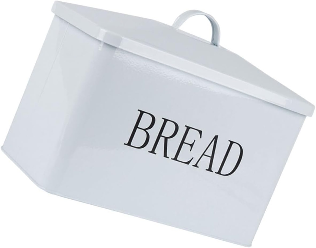 Airtight Iron Bread Box Kitchen Storage Container Multipurpose Grain Case with Stable Base for Moisture Protection and Freshness Preservation Kitchen Organizer for Countertop Use