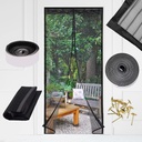 Generic Magnetic Screen Door - Self Sealing, Heavy Duty, Keep Bugs Out, Pet and Kid Friendly, Screen Door Mesh for Front Backyard, Patio Sliding Door, Hands Free Door Screen 40 x 82 Inch, Black