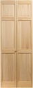 LTL Home Products 810620 Raised Panel Bifold Interior Wood Door, 36" x 80", Unfinished Pine
