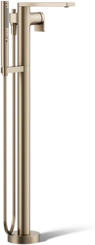Kohler K-T73087-4-BV Composed Floor-mount bath filler trim with handshower, Vibrant Brushed Bronze