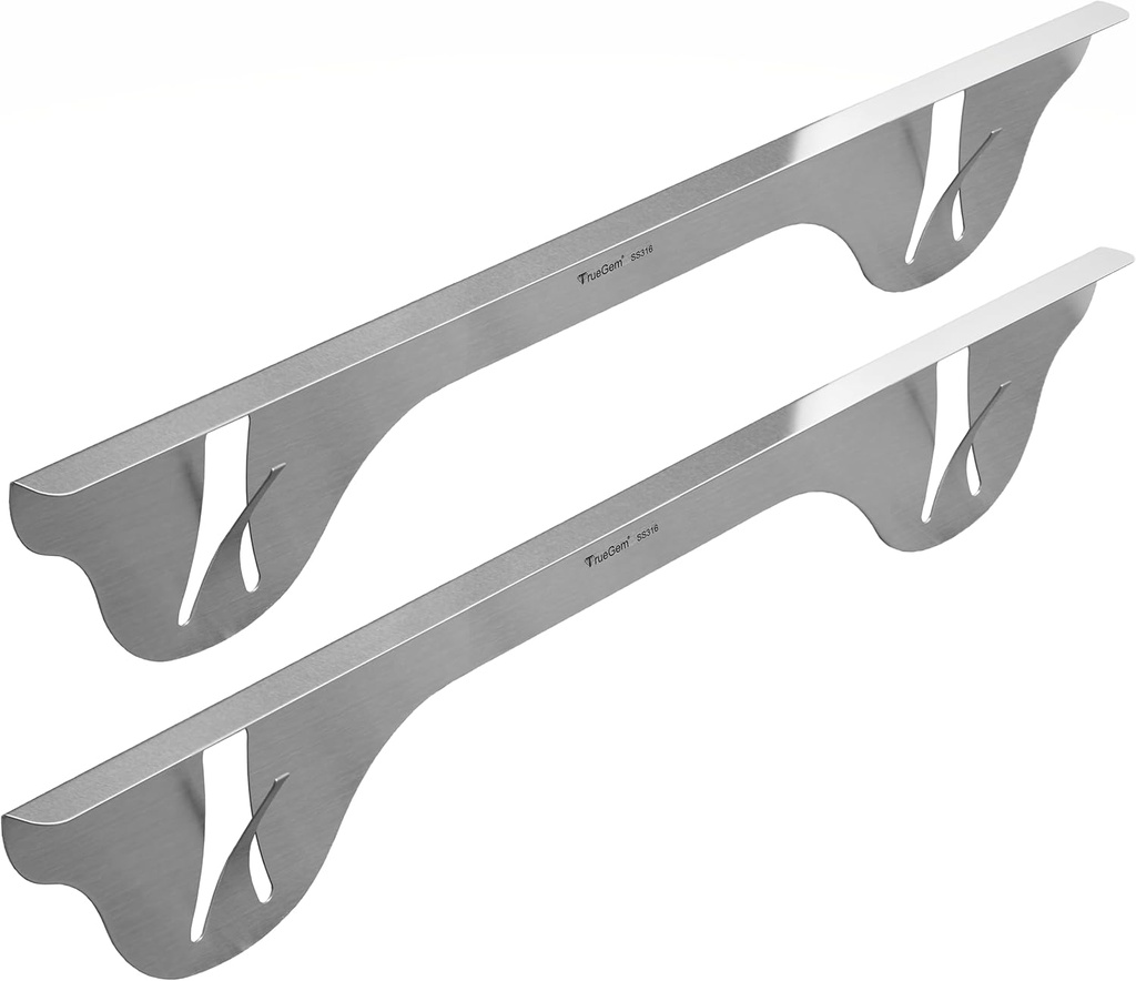 TrueGem Stove Gap Covers - 23.4", 316 Stainless Steel | Oven Side Gap Filler | Range Trim Kit | Guard Between Stove Top & Counter