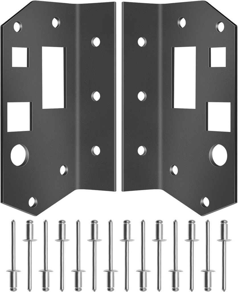 Pair Car Door Handle Reinforcement Plate Kit Compatible with OBS Ford F-Series & Bronco 1980-1997, Replace F006