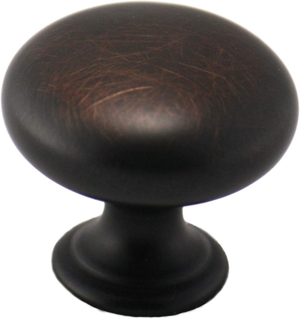 Cosmas 25 Pack 4950ORB Oil Rubbed Bronze Cabinet Hardware Round Mushroom Knob - 1-1/4" Diameter
