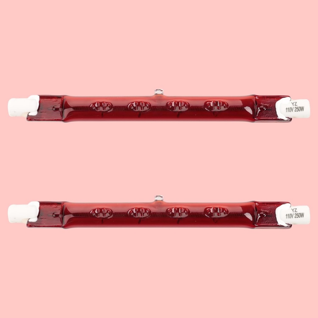 Chicken Coop Heat Lamp Tubes – 2-Pack Replacement Heating Tubes for 250W Chicken Coop Heater, Outdoor Heater Accessories, Heat Lamp Not Included