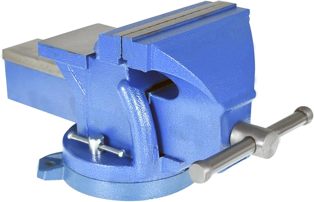 findmall Heavy Duty Bench Vise 360 Swivel Base Bench Vise Table Top Clamp with Lock, Big Size Anvil Top (6'')