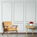 Melkus Peel and Stick Wall Molding 3 Set Pre-Cut Wainscoting Panels for Interior Wall Décor Self Adhesive Wainscoting Accent Panel(Top 63x39 in and Bottom 28x39 in) Style 2