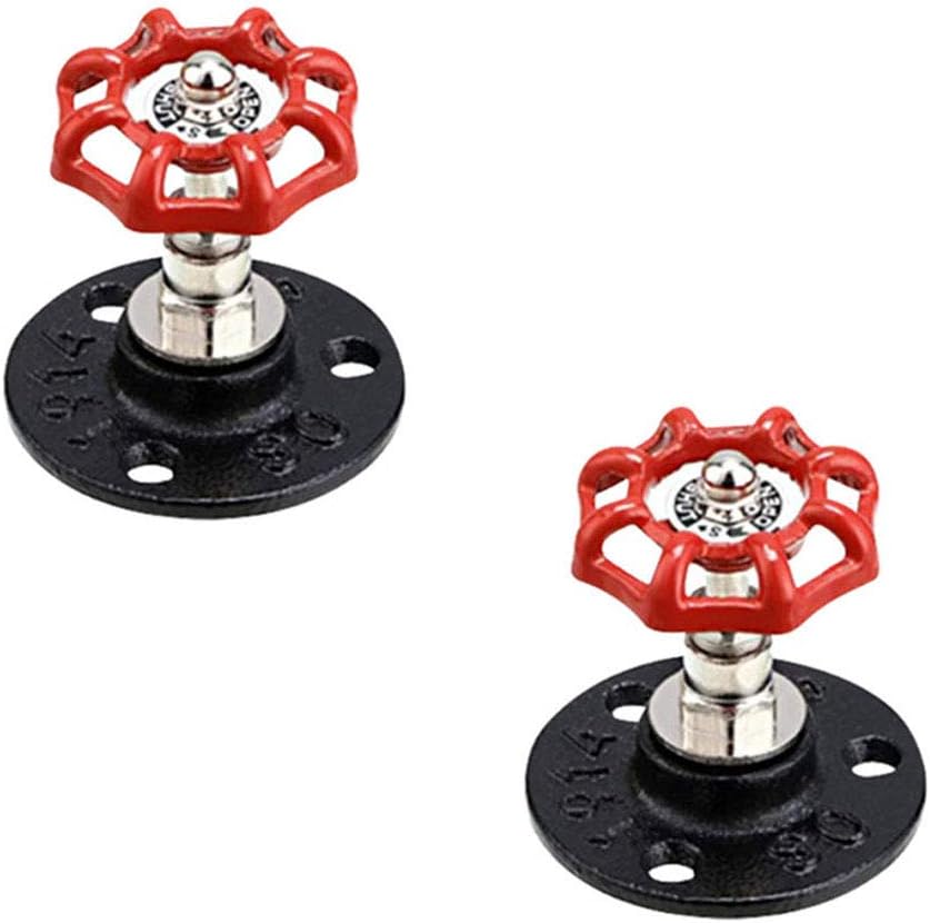 brandname Laide Rural Industrial Style Handles Alloy for Dresser Drawer Closet Cupboard Wardrobe Kitchen Office Home Furniture Hardware 2 Pieces (Red)