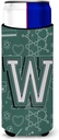Letter W Back to School Initial Ultra Beverage Insulators for slim cans