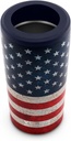 Yukon Outfitters 4-in-1 Drink Cooler & Tumbler, Stainless Steel Non-Slip Universal Drink Beverage Cooling 14oz Insulated Tumbler Cup, Fits Most 12oz Standard & Slim Cans, Bottles, USA Flag