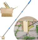 Crack Weeder, Moss Remover Tool, Manual Crevice Weeding Tool, Weed Puller Grout Brush with 67-inch Long Handle for Deck, Paver, Patio, Walkway, Driveway - 2 Weed Brush Heads 02