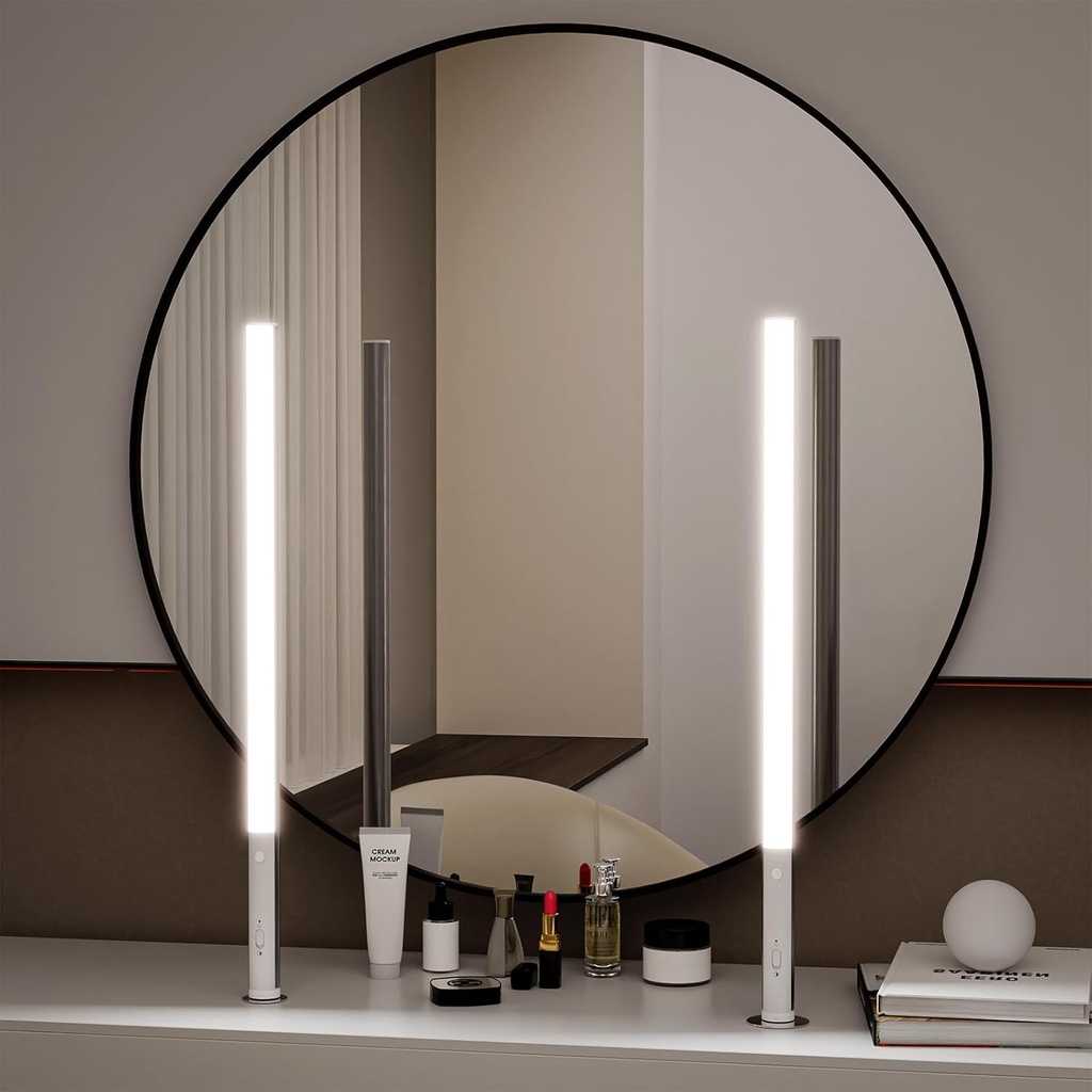Umimile 17 Inch Rechargeable Vanity Lights for Mirror, Adjustable Brightness & Color Temperature, LED Makeup Lights for Bathroom Mirror