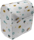 Ambesonne Summer Stand Mixer Cover, Ice Cream Sun in Sunglasses Shooting Stars Planets Cosmos, Kitchen Appliance Organizer Bag Cover with a Pocket, 6-8 Quarts, Turquoise and Earth Yellow