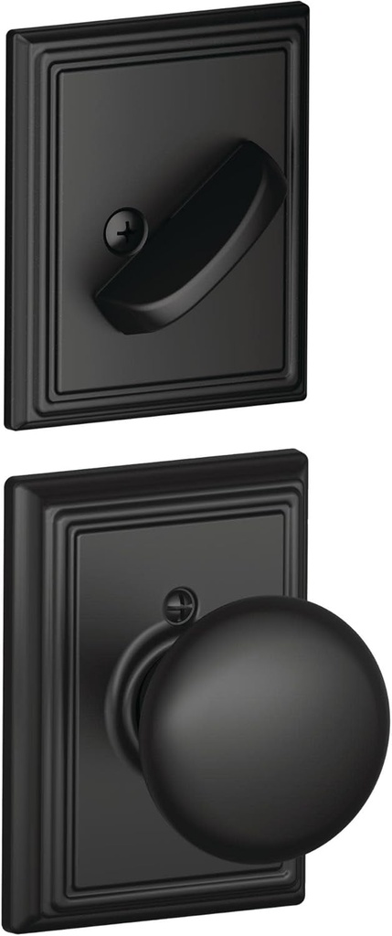 Schlage F59PLY622ADD Plymouth Interior Trim, Matte Black