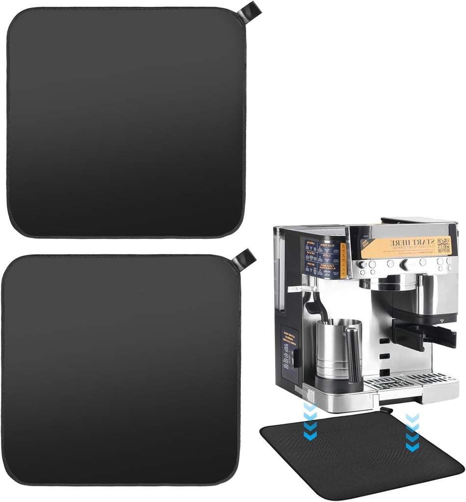 2 PCS Sliding Mat for Ninja Luxe Cafe Machine ES601 With Hanging Strap,Smooth Glide with Anti-Slip Base,Perfect Accessories for Ninja Espresso Coffee Machine ES701,Black