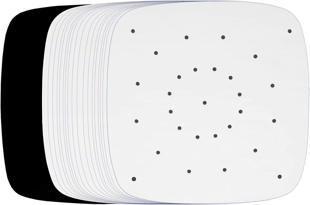 Air Fryer Perforated Parchment Paper Liners Compatible with Philips, NuWave® Brio, Chefman, Secura, Black Decker +More | Bundle Set of 100 Sheets + Baking Accessories by Infraovens (XXXL)