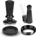 51mm Espresso Accessories Kit, Calibrated Spring Loaded Tamper, WDT Tool Espresso Machine Accessories Kit and Dosing Funnel Set, Coffee Tamper Tool and 51mm Portafilters, Barista Tools