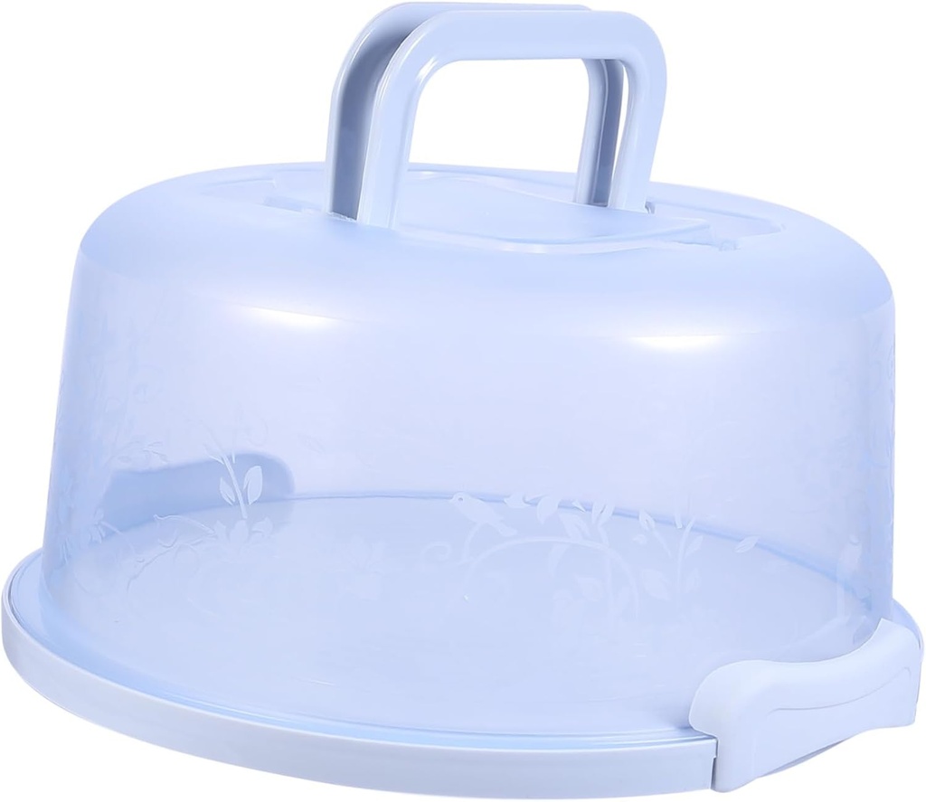 TIDTALEO Handheld Cake Holder Portable Round Cupcake Carrier with Locking Lid Cake Packaging Box Non Slip Base Design for Birthday Wedding and Events