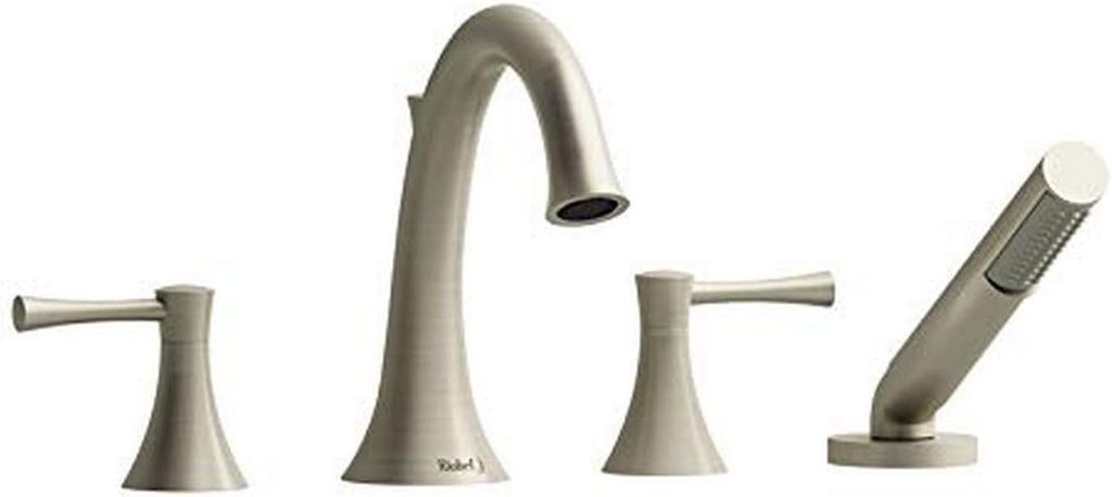 Riobel ED12LBN 4-Piece Deck-Mount tub Filler with Hand Shower, BN