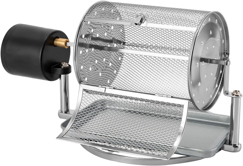 Coffee Bean Roaster, Roasting Machine, Nuts Home Coffee shop, Wooden handle, Glossy Outlook, Clear Vision, 110V (Model 2)